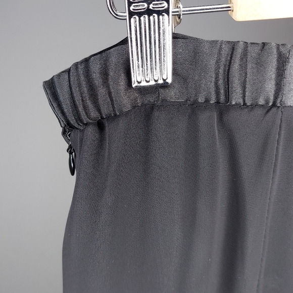 JS Collections Wide Leg Pants 16 Black Sheer Chiffon Lined Zip Side Office Party - Picture 3 of 10